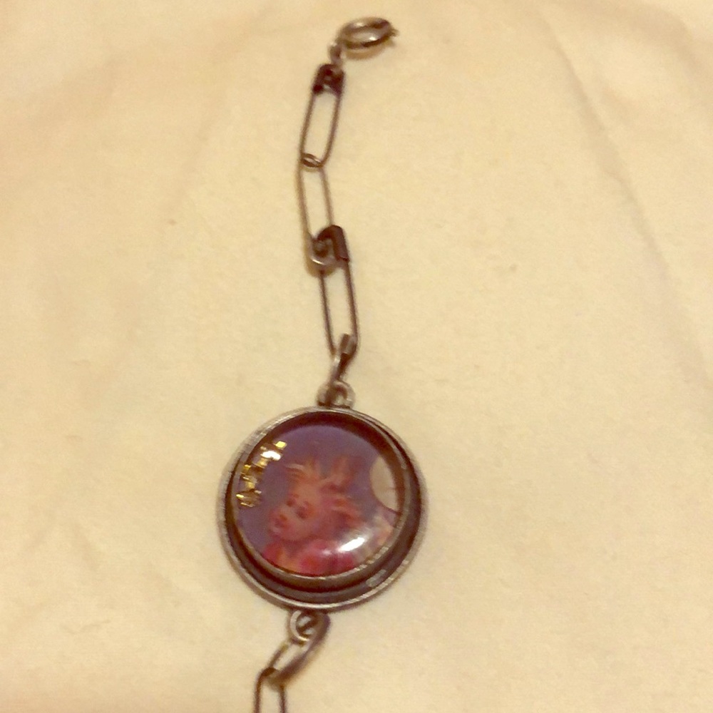 One of a kind safety pin bracelet